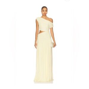 REVOLVE house of Harlow butter yellow gown